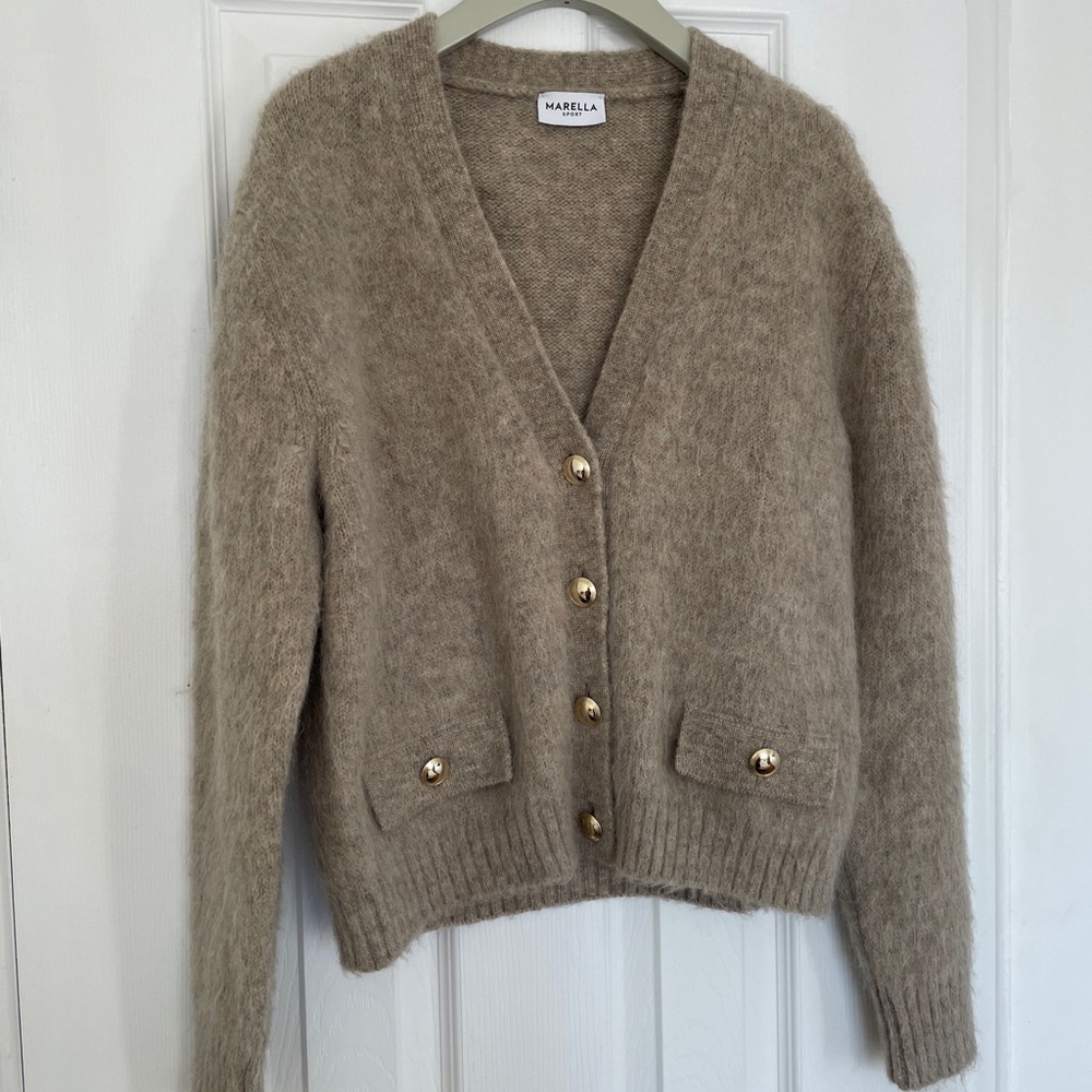 Marella Women's wool blend knit cardigan sweater